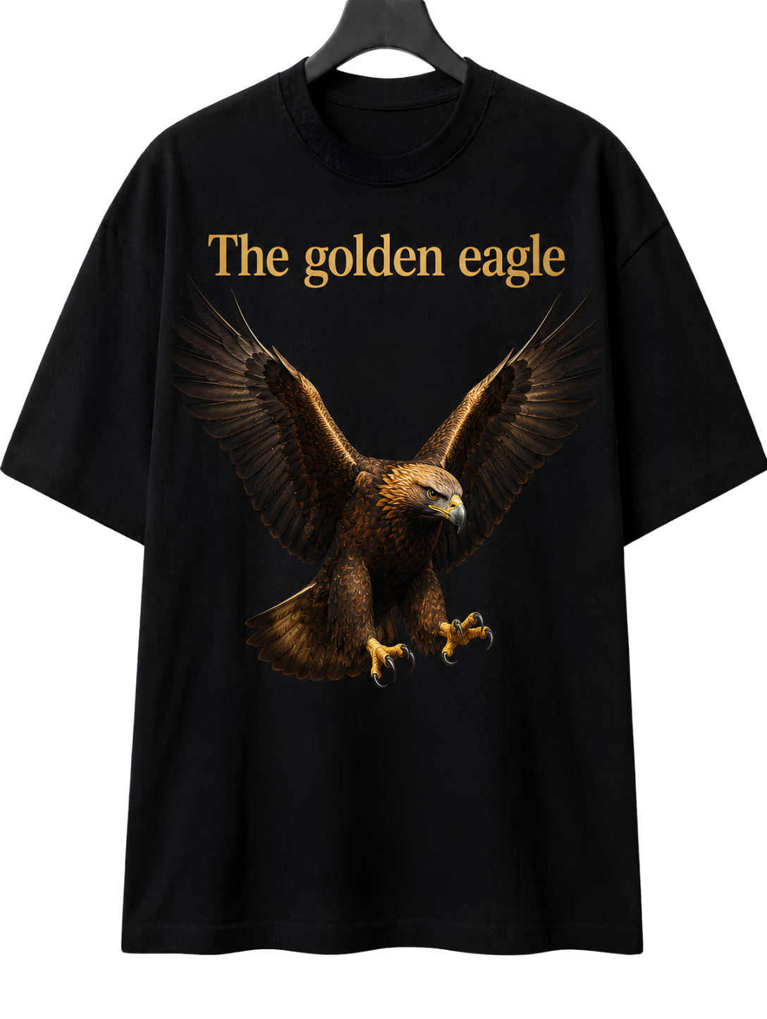 Eagle Graphic T-Shirt — Vintage Soaring Eagle Design ('be golden eagle')