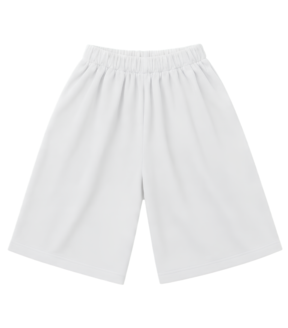Kids Lounge Pants — White Relaxed Fit with Red Pocket & Cute Puppy Graphic
