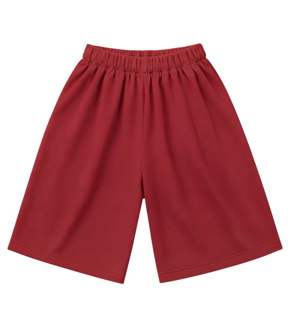 Kids Lounge Pants — White Relaxed Fit with Red Pocket & Cute Puppy Graphic