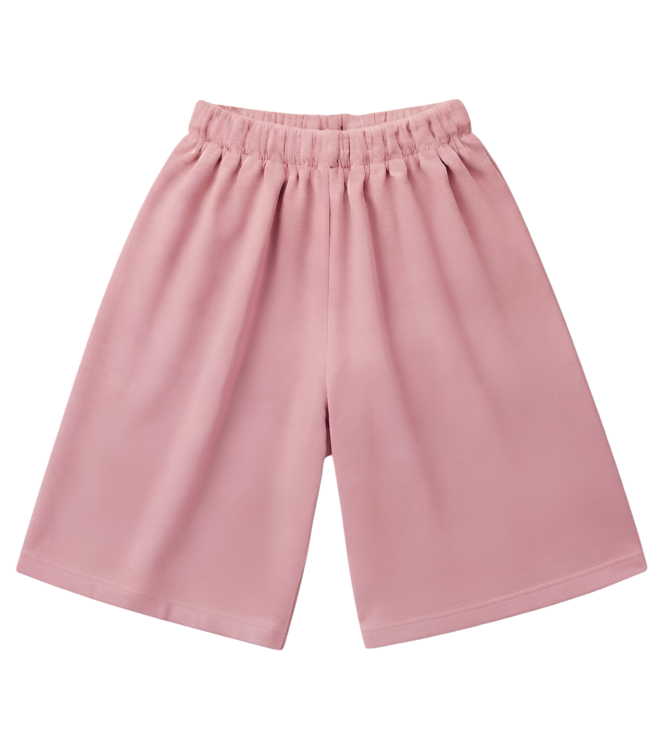 Kids Lounge Pants — White Relaxed Fit with Red Pocket & Cute Puppy Graphic