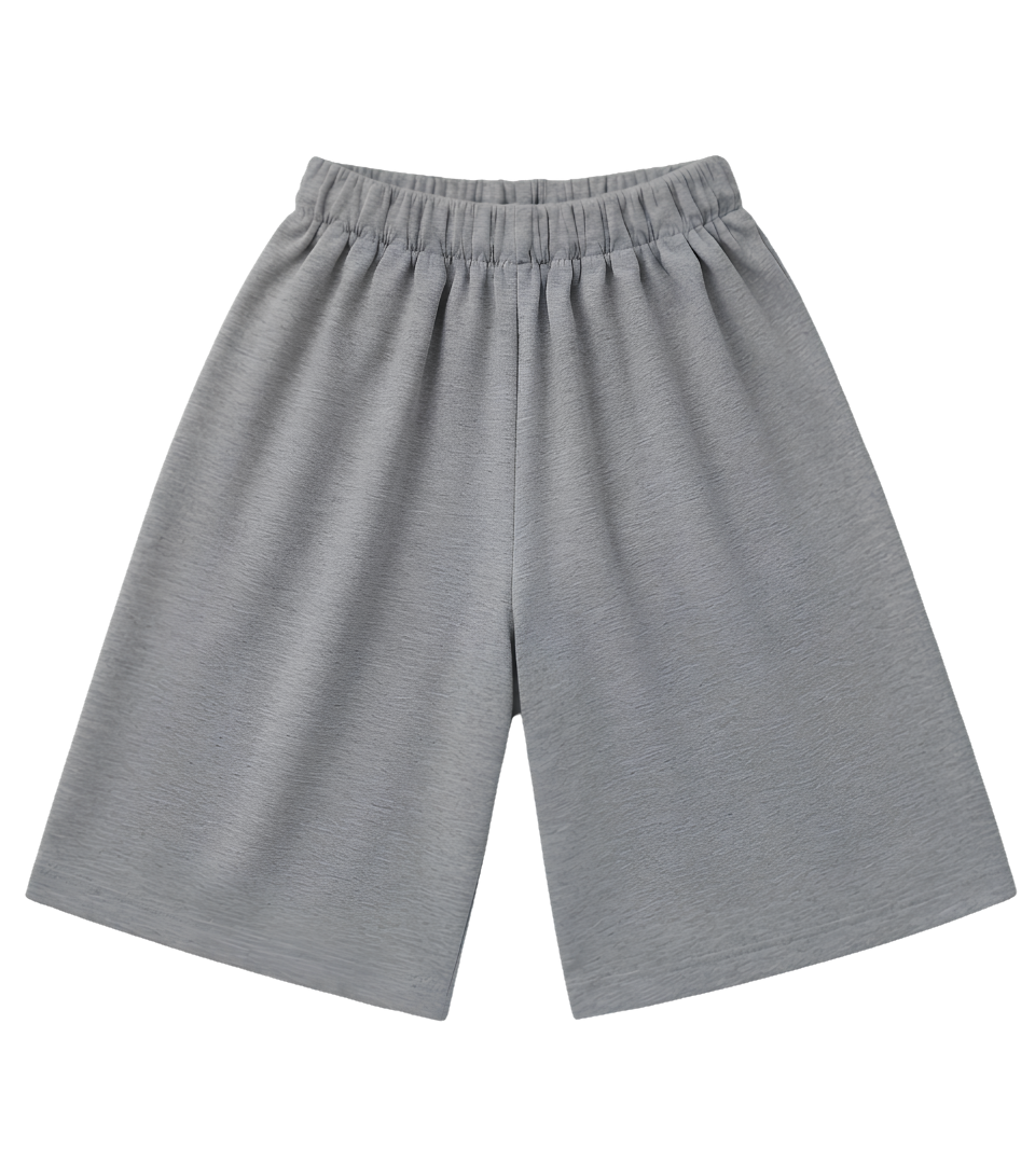 Kids Lounge Pants — White Relaxed Fit with Red Pocket & Cute Puppy Graphic