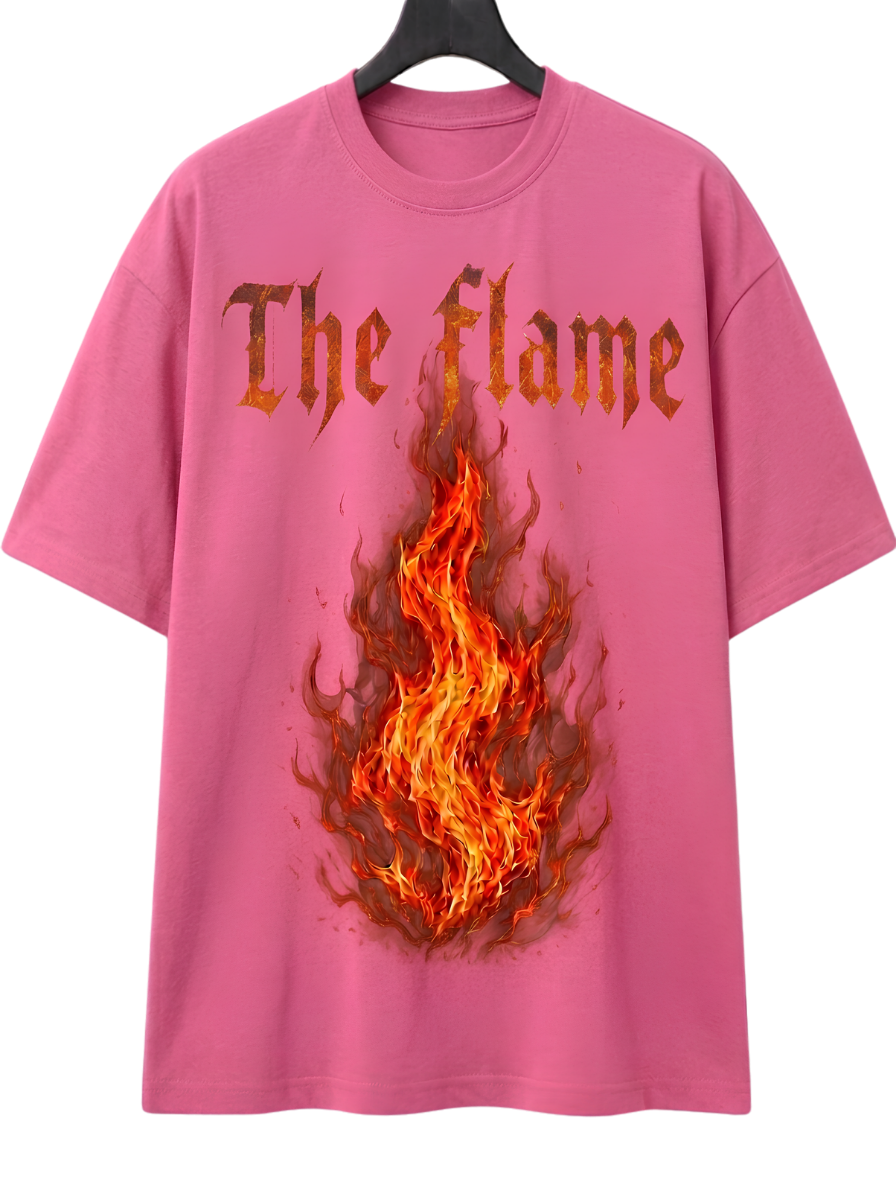 The Flame T-Shirt — Graphic Fire Back Print Cotton Tee