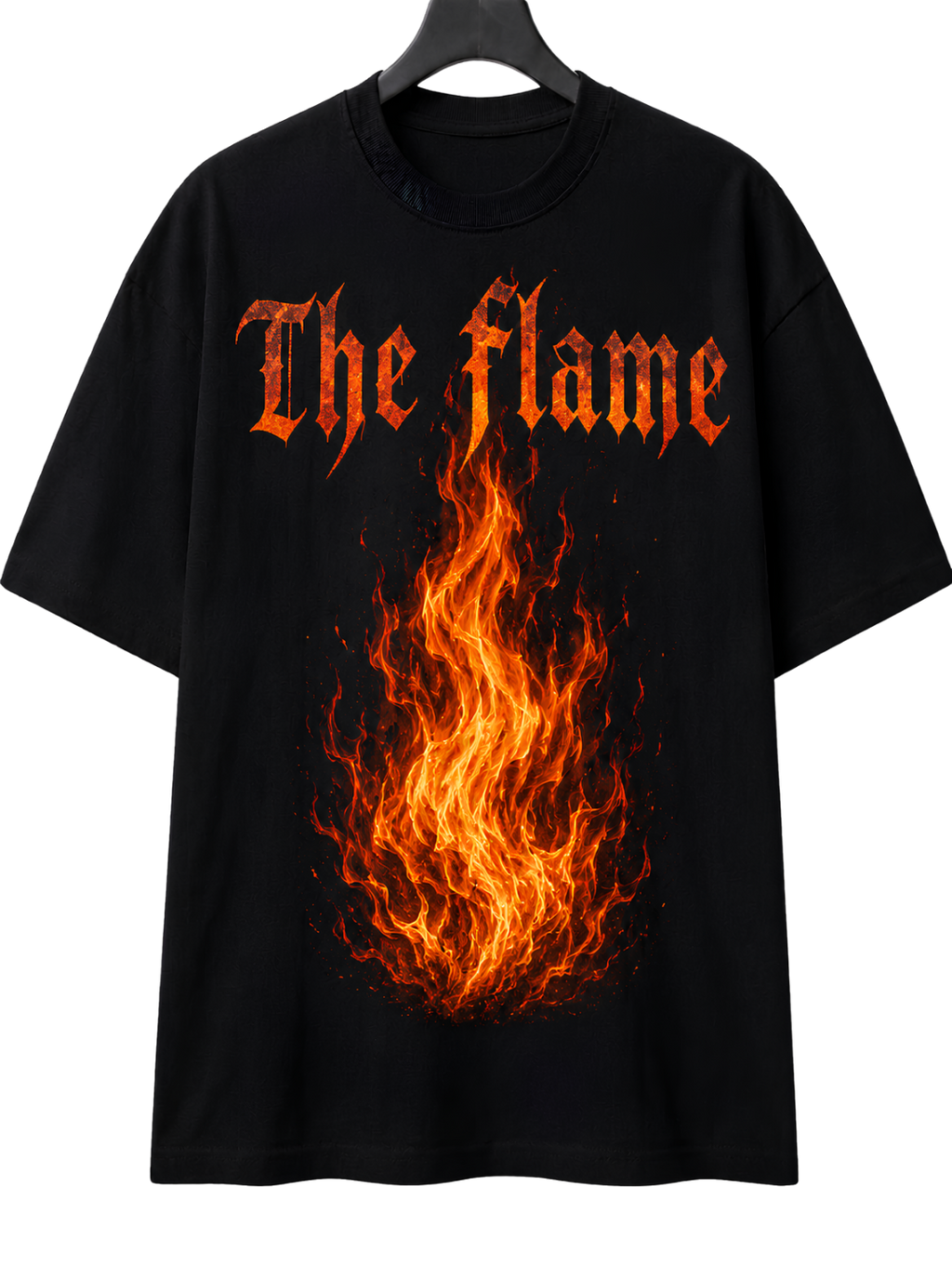 The Flame T-Shirt — Graphic Fire Back Print Cotton Tee