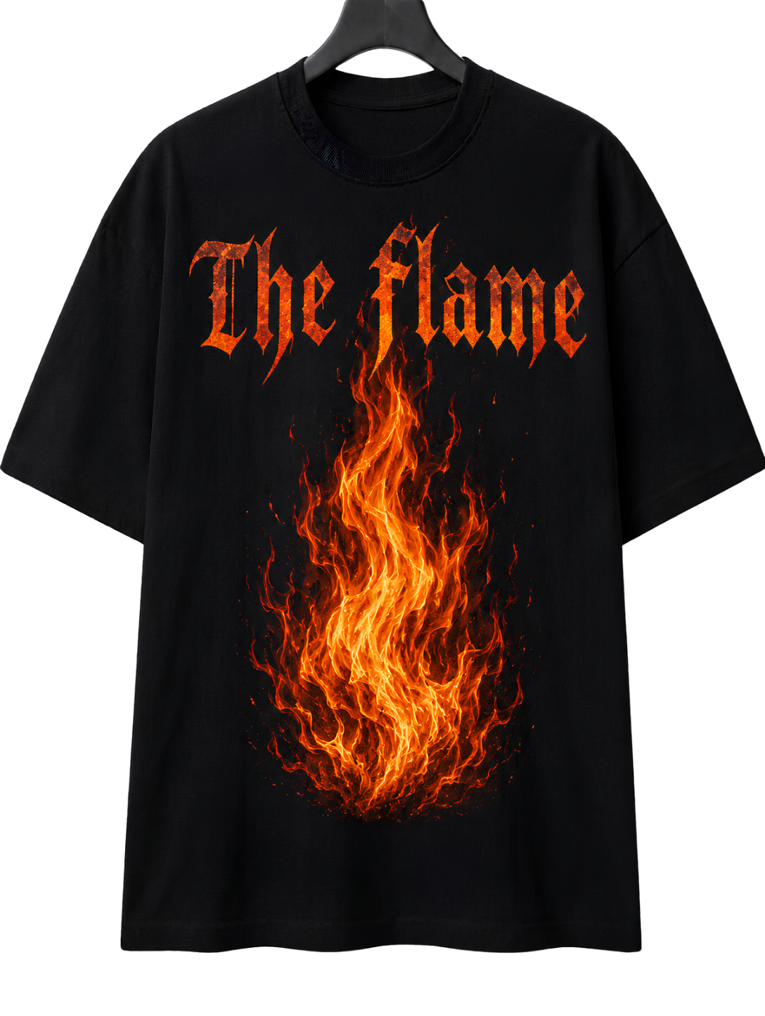 The Flame T-Shirt — Graphic Fire Back Print Cotton Tee