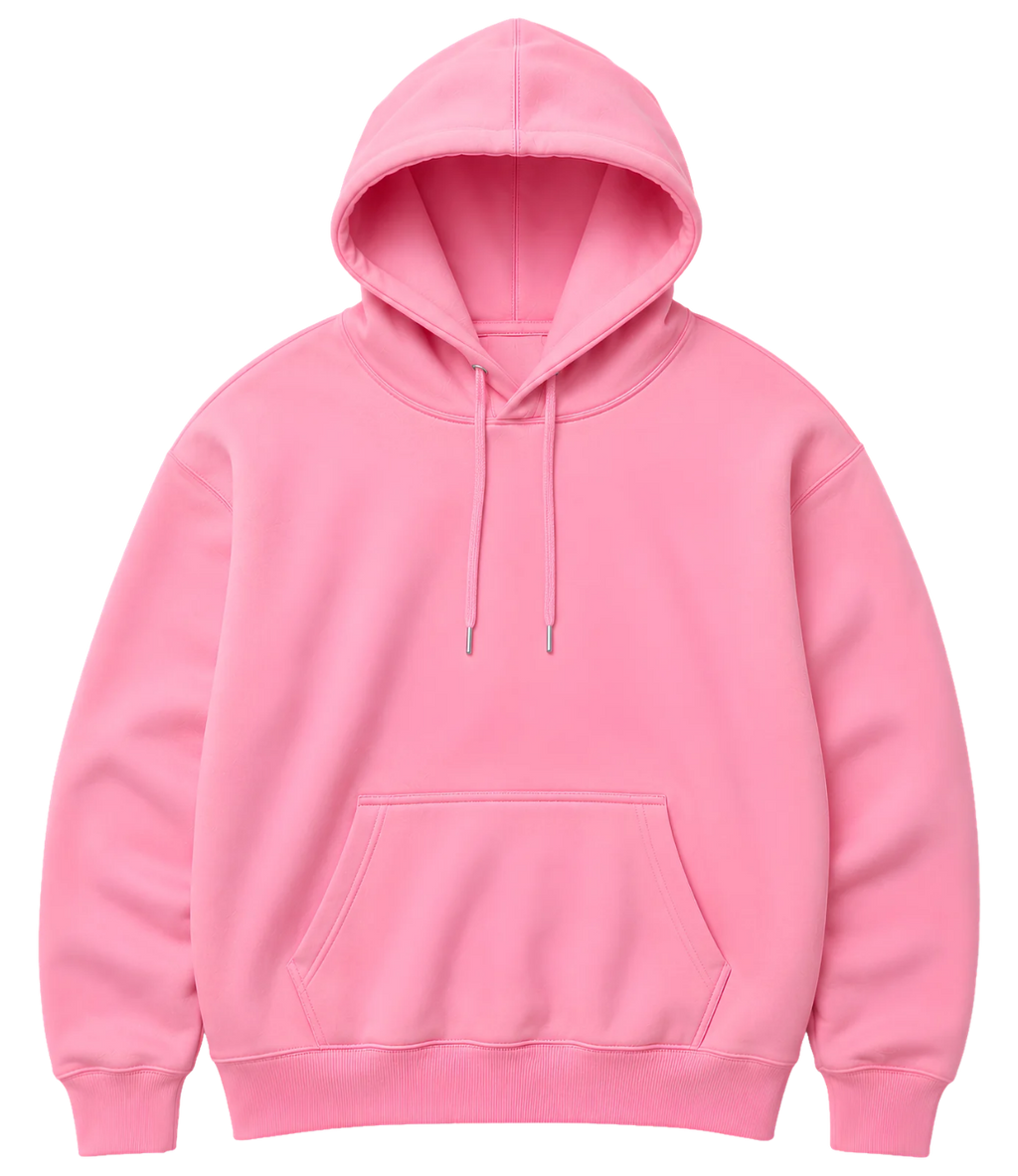 Red Hoodie Graphic Long-Sleeve Hooded Tee