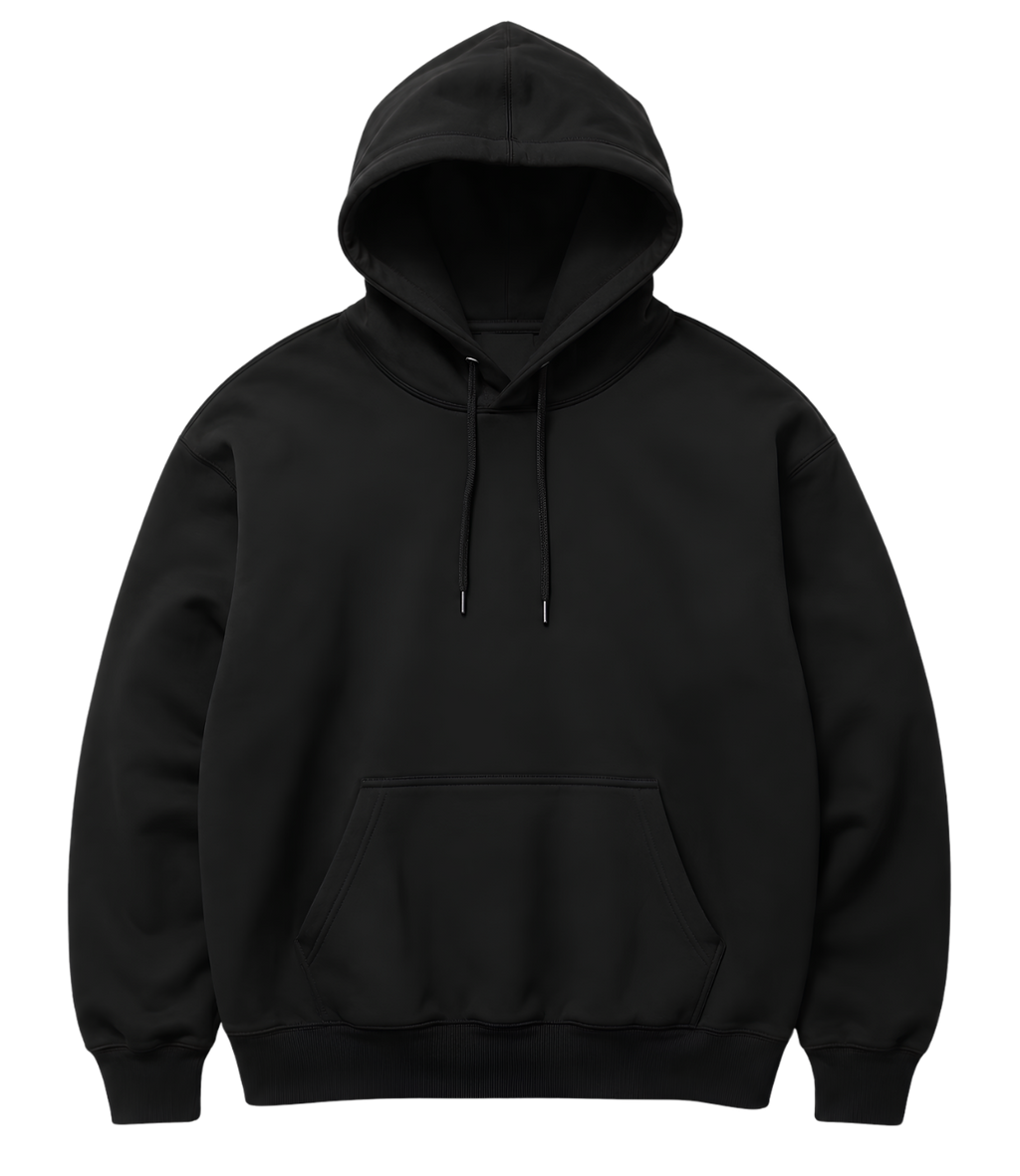 Red Hoodie Graphic Long-Sleeve Hooded Tee