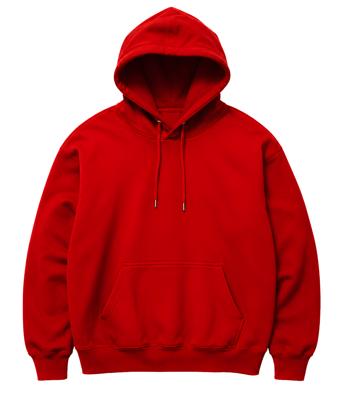 Red Hoodie Graphic Long-Sleeve Hooded Tee