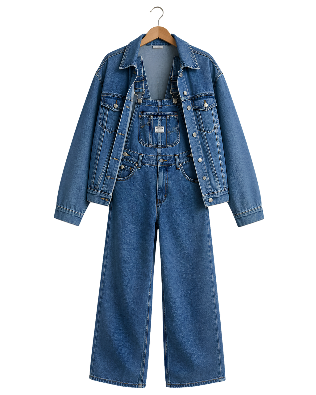 Women's Denim Jacket — Minimalist Back Graphic Casual Jean Jacket