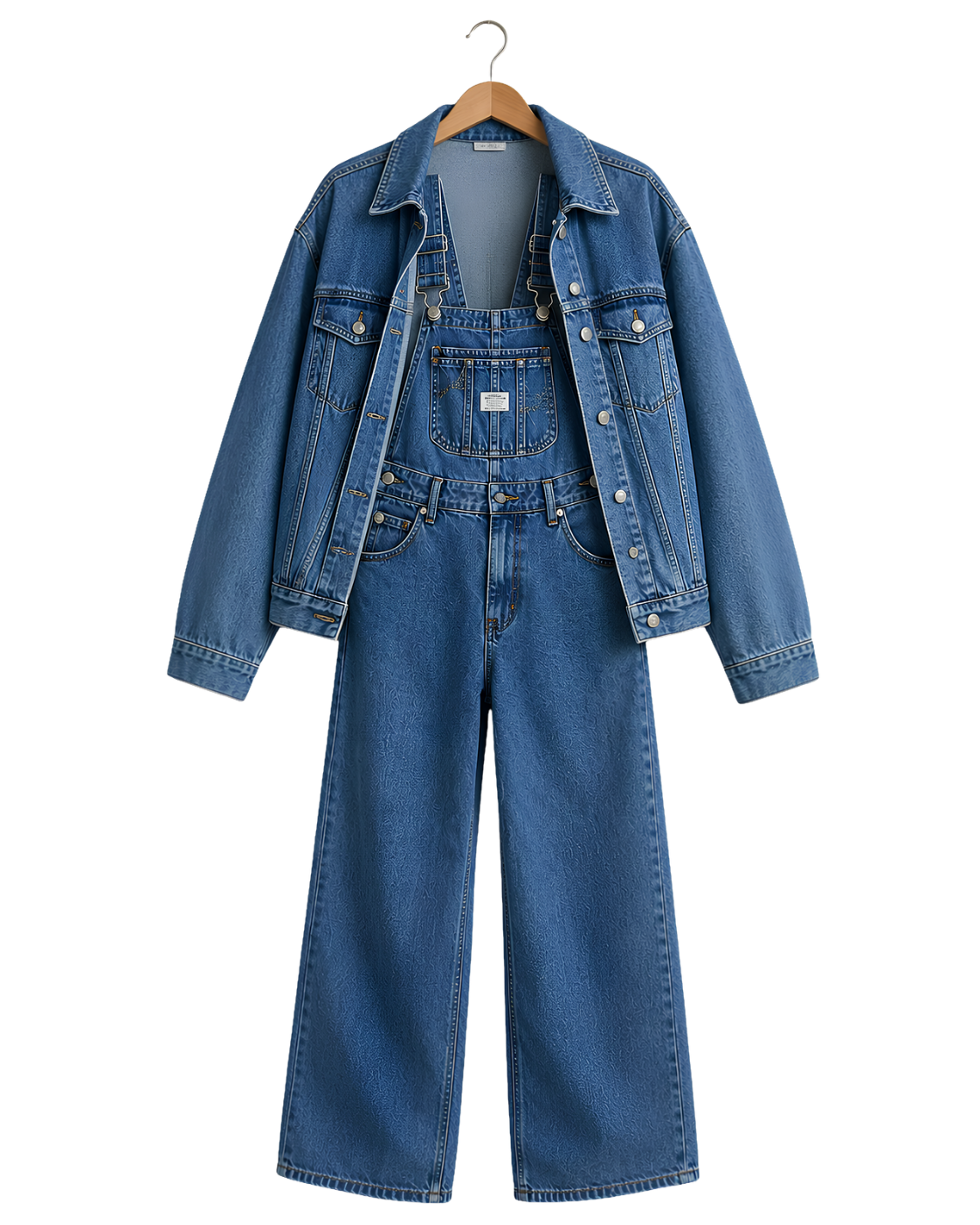 Women's Denim Jacket — Minimalist Back Graphic Casual Jean Jacket