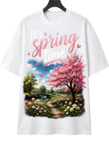 Springtime Scenic Tee — Cherry Blossom Landscape Graphic T-Shirt