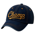 Vintage Embroidered Cap – Washed Red Dad Hat with Retro Patch