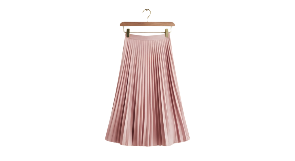 Pleated Skirt Graphic Pencil Skirt — Minimal Hanging Pleats Design