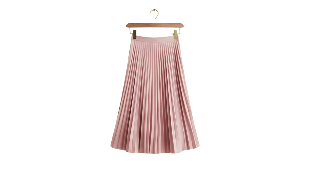 Pleated Skirt Graphic Pencil Skirt — Minimal Hanging Pleats Design