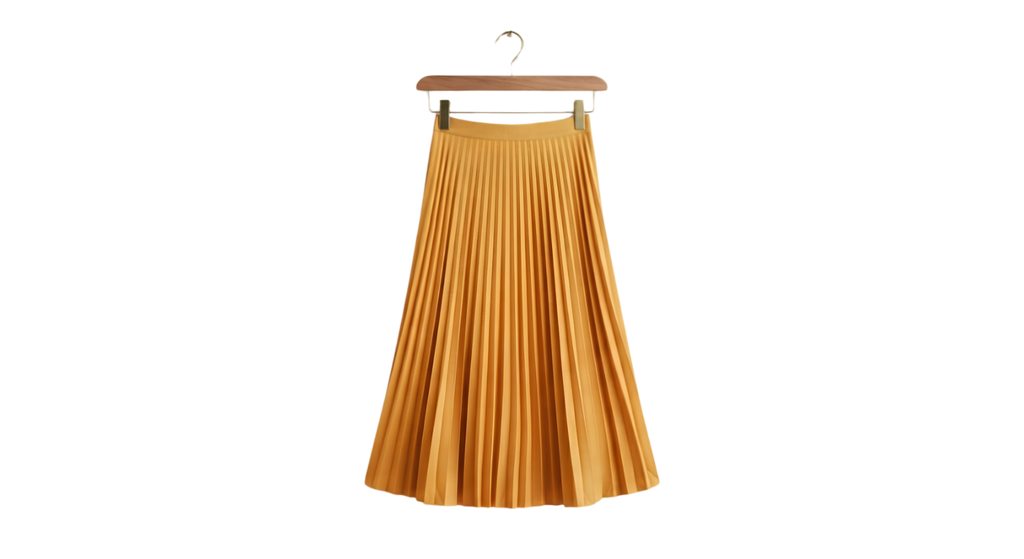 Pleated Skirt Graphic Pencil Skirt — Minimal Hanging Pleats Design