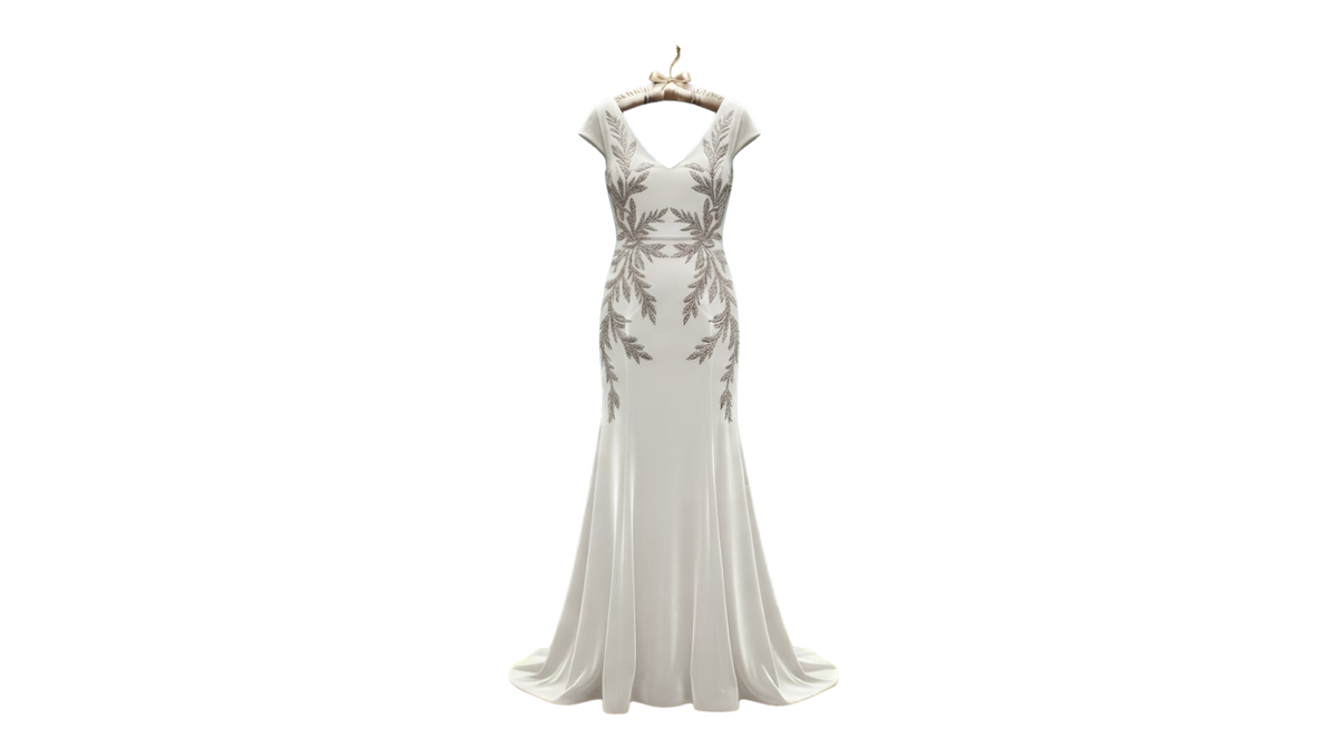 Bridal Gown Graphic T-Shirt Dress — Wedding Dress Illustration Tee Dress