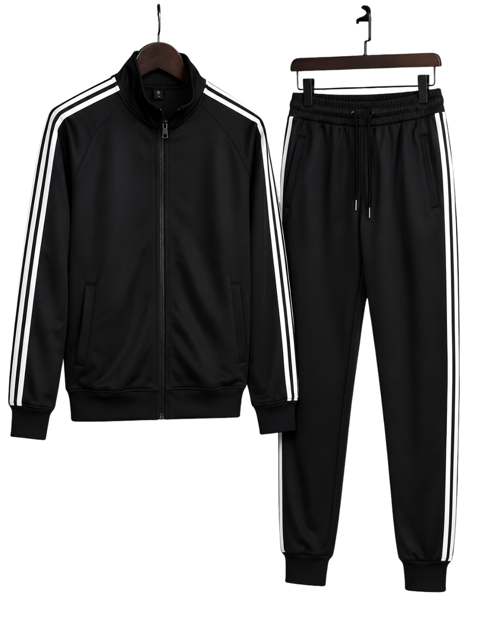 Minimal White Athletic Joggers — Slim Fit AOP Sport Pants