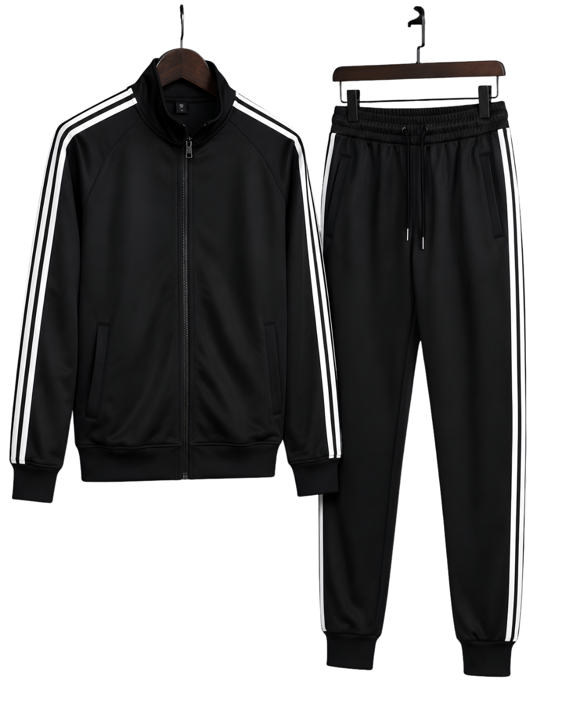 Minimal White Athletic Joggers — Slim Fit AOP Sport Pants