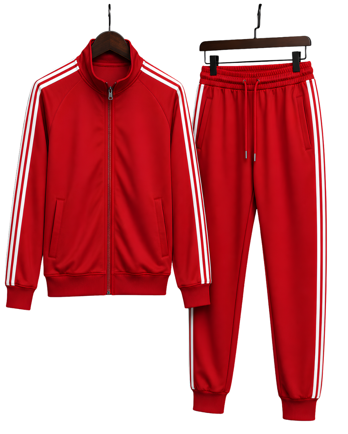Minimal White Athletic Joggers — Slim Fit AOP Sport Pants