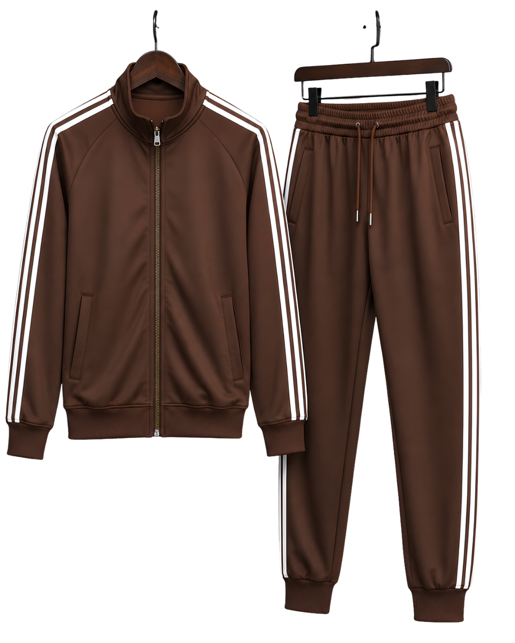 Minimal White Athletic Joggers — Slim Fit AOP Sport Pants