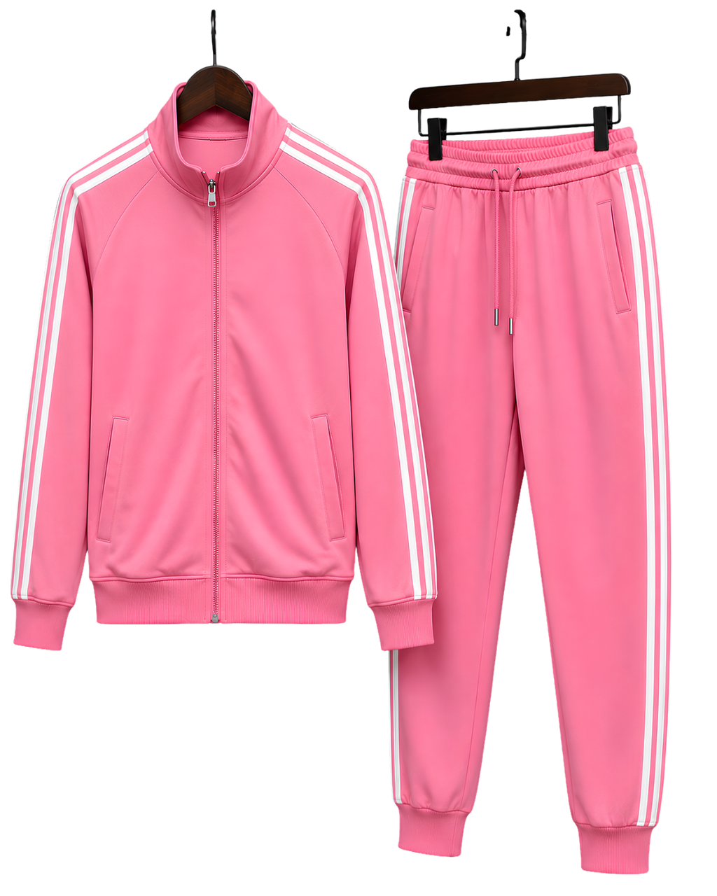 Minimal White Athletic Joggers — Slim Fit AOP Sport Pants