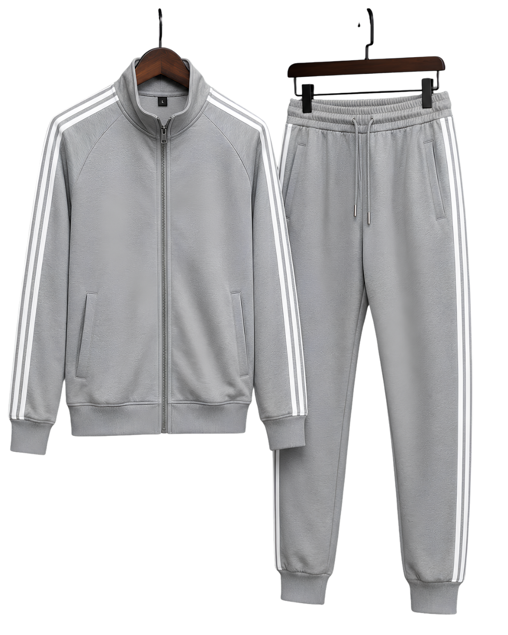 Minimal White Athletic Joggers — Slim Fit AOP Sport Pants