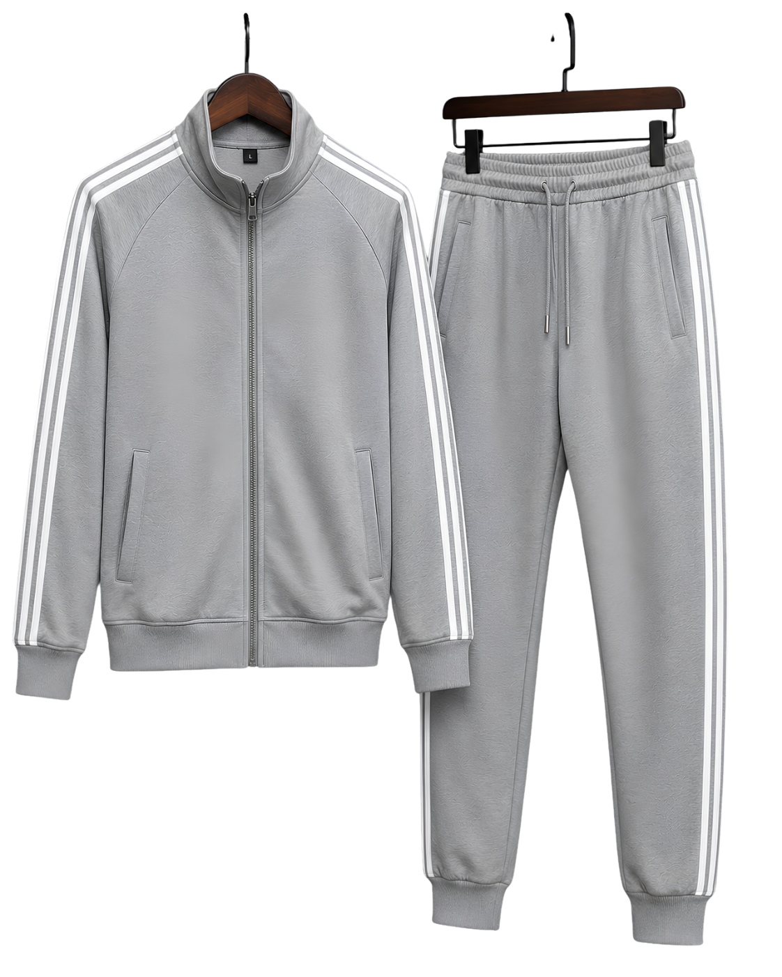 Minimal White Athletic Joggers — Slim Fit AOP Sport Pants