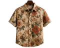 Hawaiian Camp Shirt — Vintage Floral Print Men's Aloha Button-Up