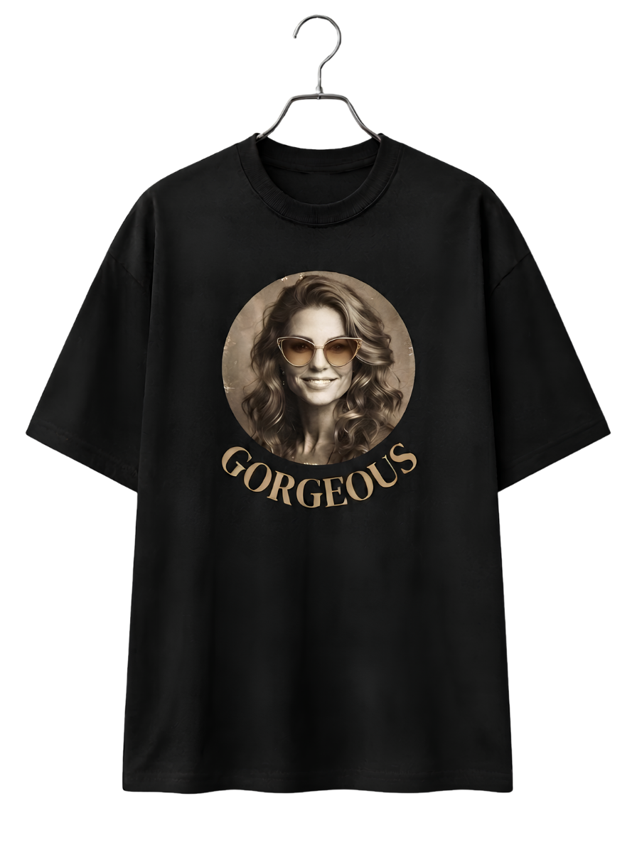 Babes Vintage Moon Hanger Graphic Tee — Minimal Astral Tee Shirt