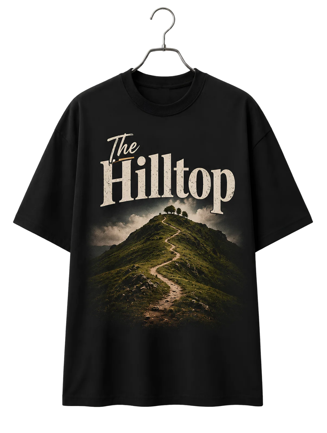 Hilltop Graphic T‑Shirt — Vintage Road Scene Tee