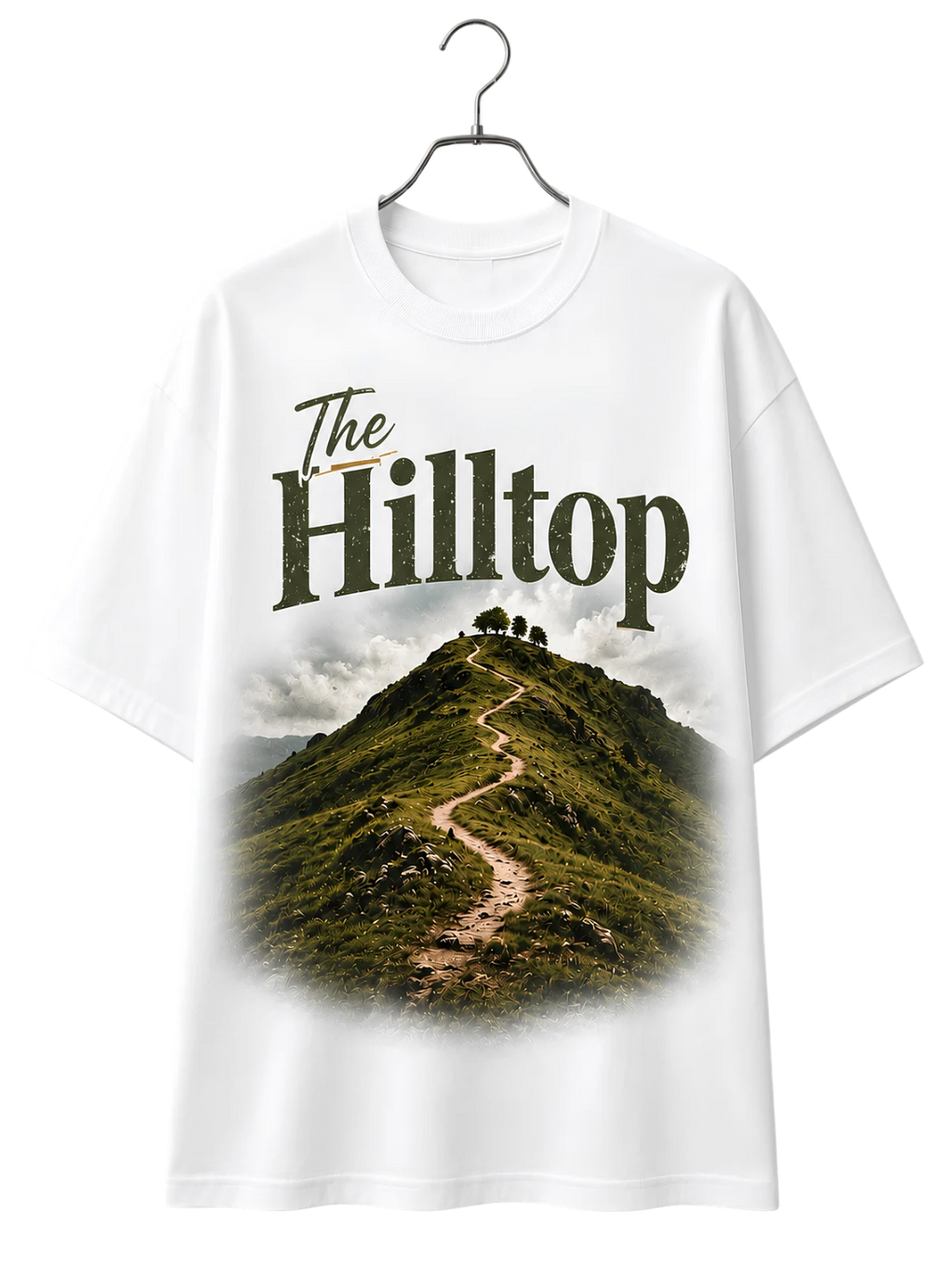 Hilltop Graphic T‑Shirt — Vintage Road Scene Tee