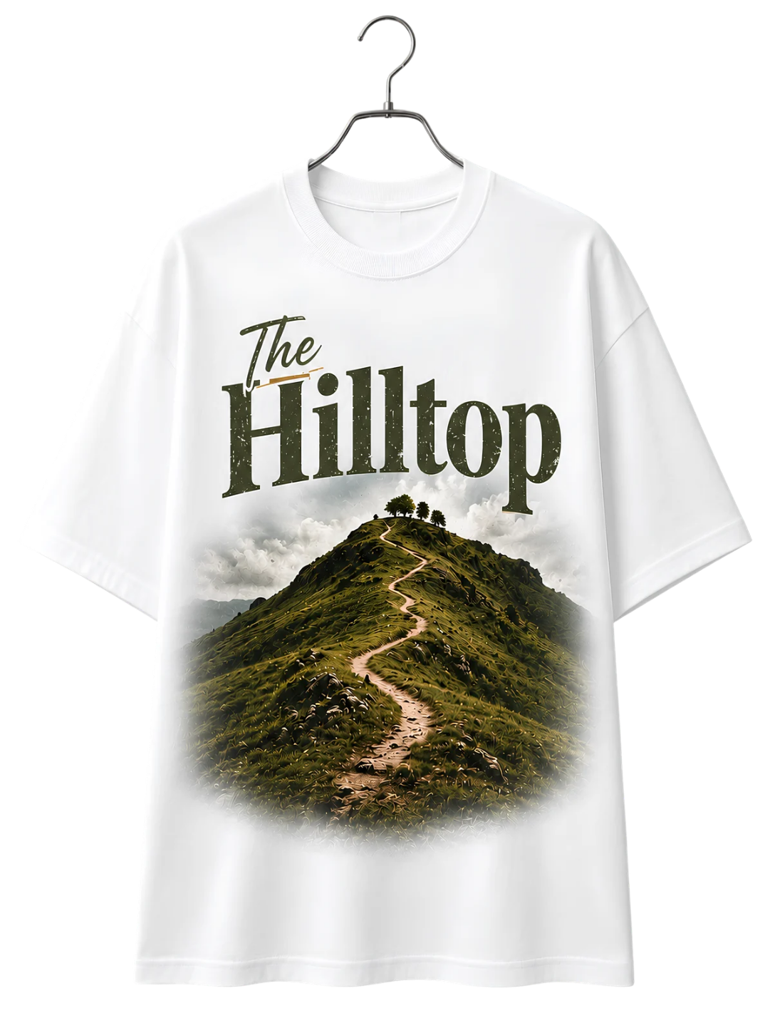 Hilltop Graphic T‑Shirt — Vintage Road Scene Tee