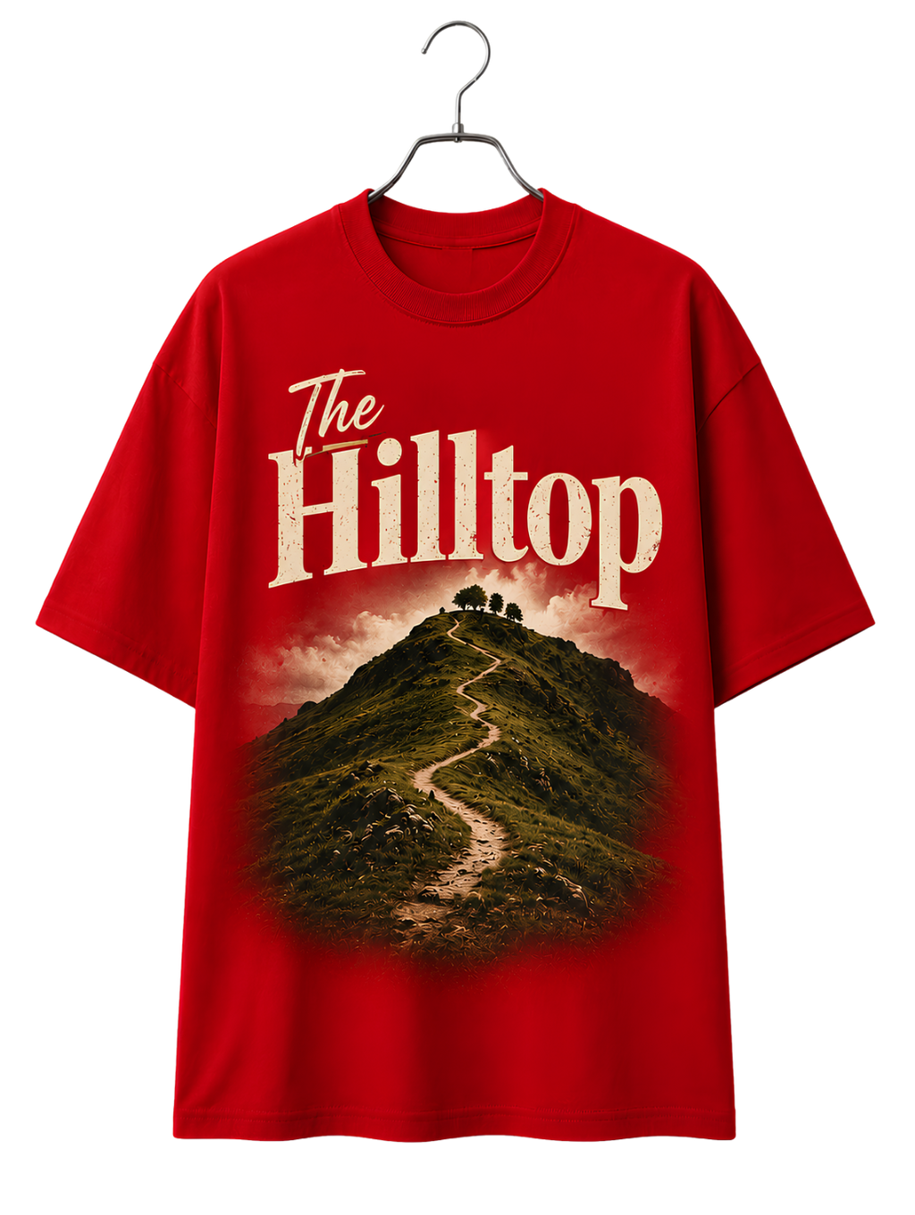 Hilltop Graphic T‑Shirt — Vintage Road Scene Tee