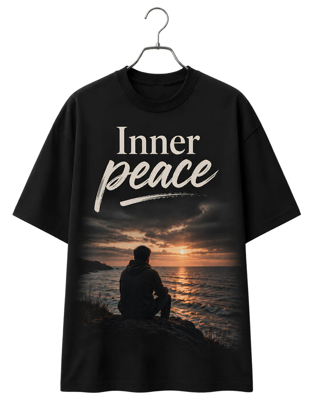 Inner Peace Tee — Meditation Sunset Graphic T-Shirt