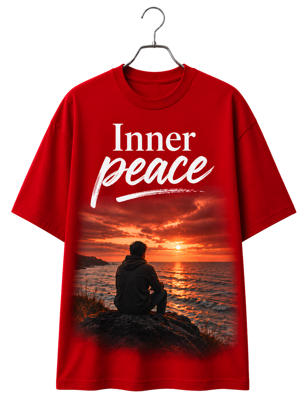 Inner Peace Tee — Meditation Sunset Graphic T-Shirt