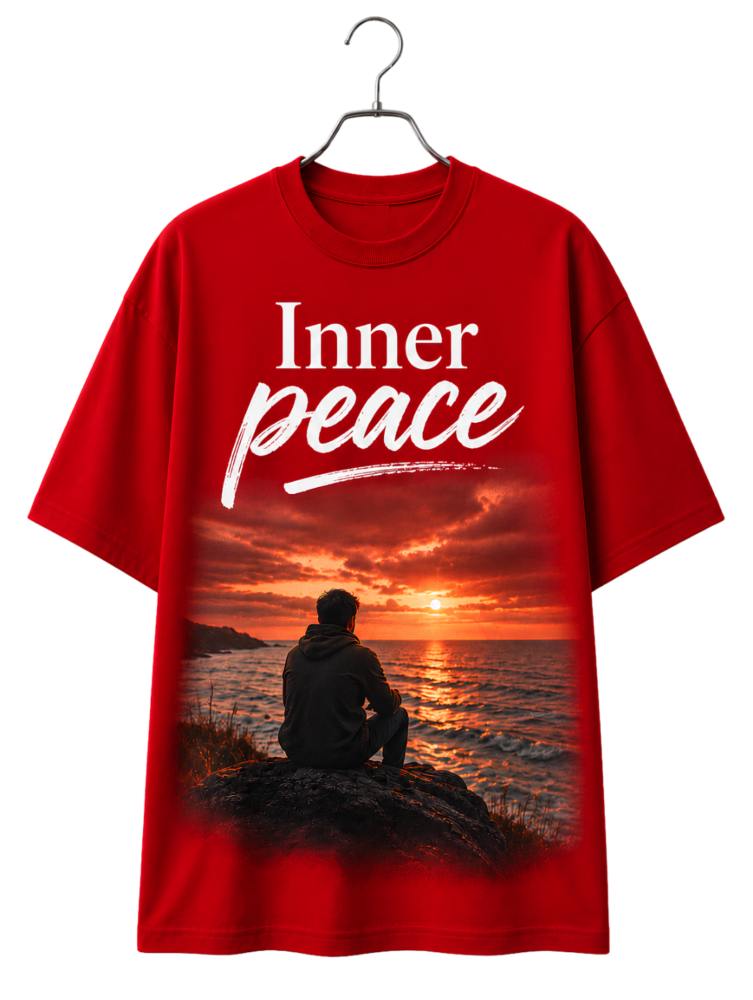 Inner Peace Tee — Meditation Sunset Graphic T-Shirt