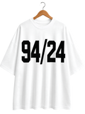 94/24 Striped Jersey Graphic T‑Shirt