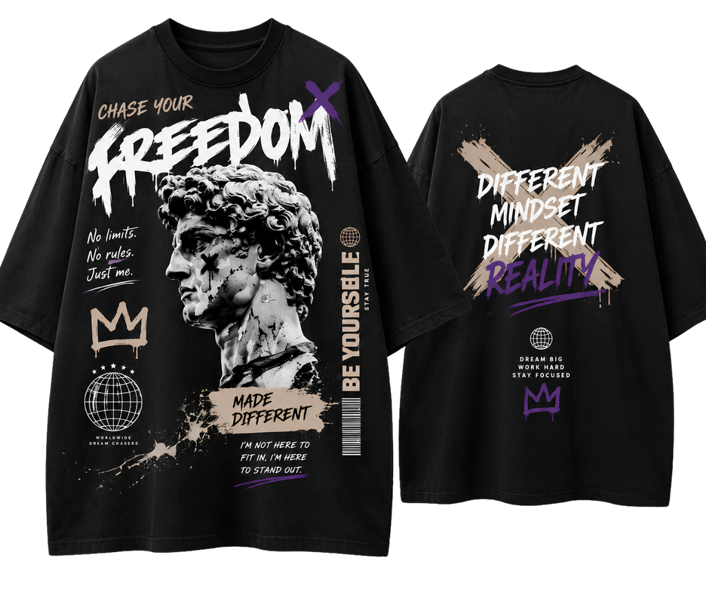 Freedom Graphic Tee — Vintage Skull & Eagle Rock Band Shirt