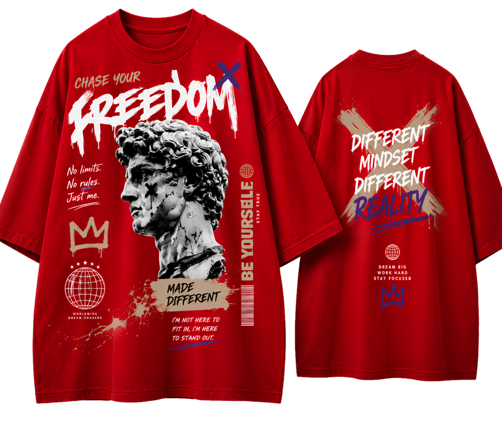 Freedom Graphic Tee — Vintage Skull & Eagle Rock Band Shirt