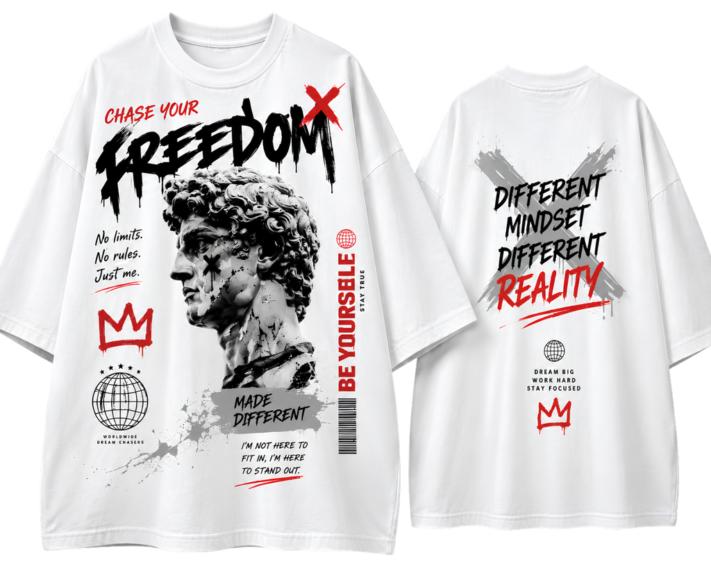 Freedom Graphic Tee — Vintage Skull & Eagle Rock Band Shirt