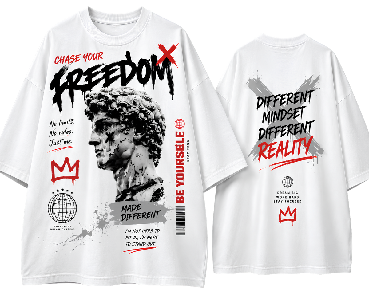 Freedom Graphic Tee — Vintage Skull & Eagle Rock Band Shirt