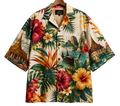 Tropical Pineapple Hawaiian Camp Shirt — Men's Retro Aloha Button-Up