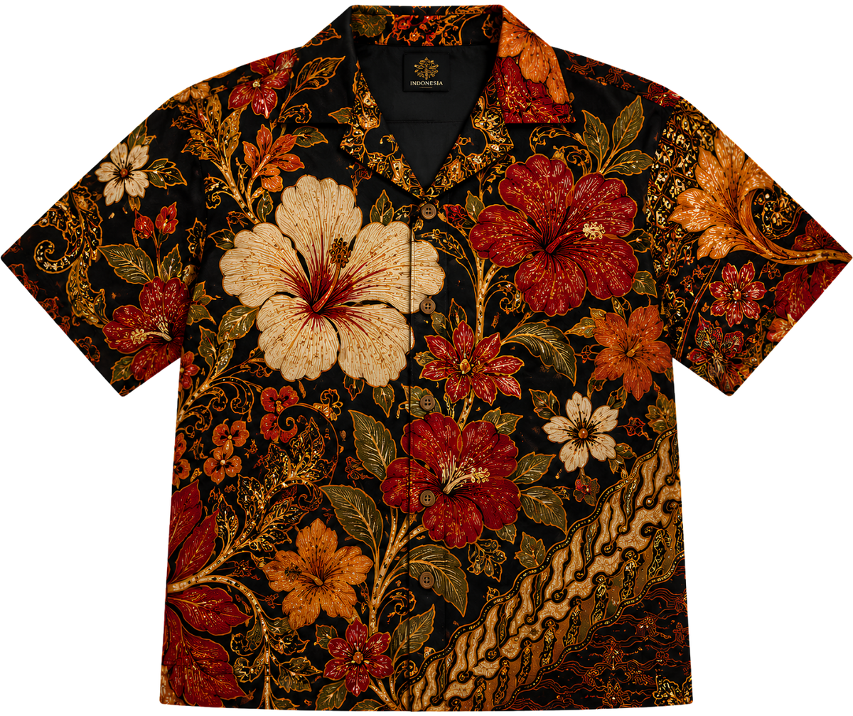 Vintage Floral Hawaiian Camp Shirt — Men’s Tropical Aloha Button-Up