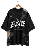 T-Shirt — 'Evolve' Graphic Tee, Minimal Vintage Band-Style Design
