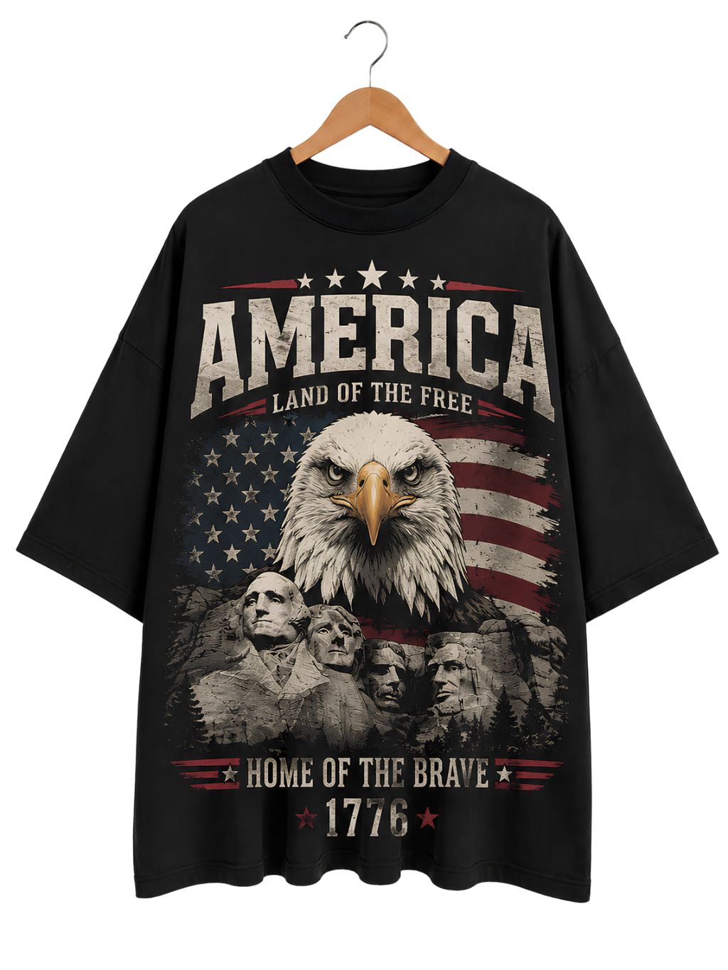 America Eagle Graphic T-Shirt — Patriotic Vintage USA Tee