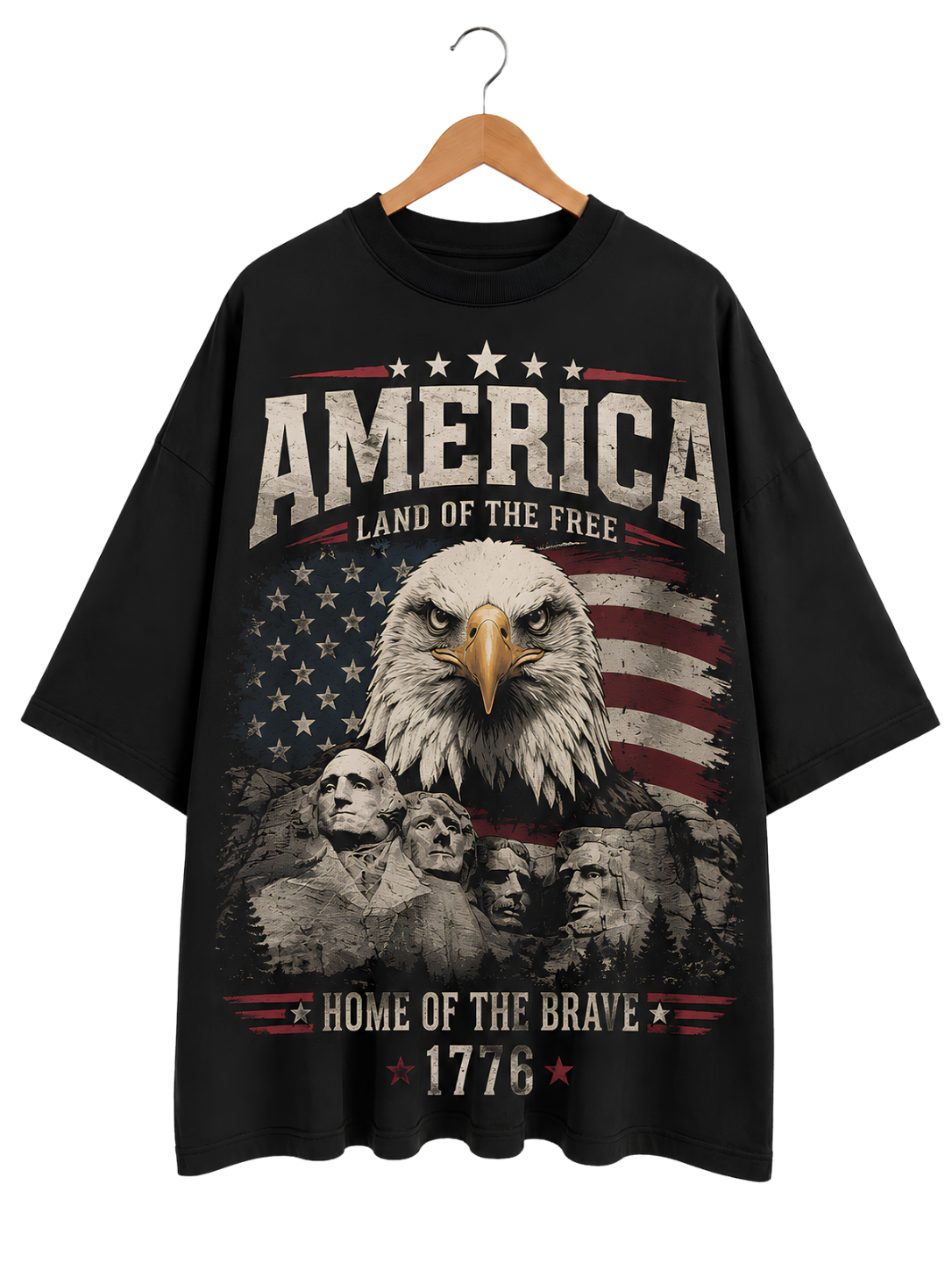 America Eagle Graphic T-Shirt — Patriotic Vintage USA Tee