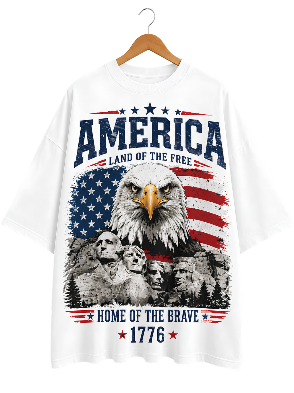 America Eagle Graphic T-Shirt — Patriotic Vintage USA Tee