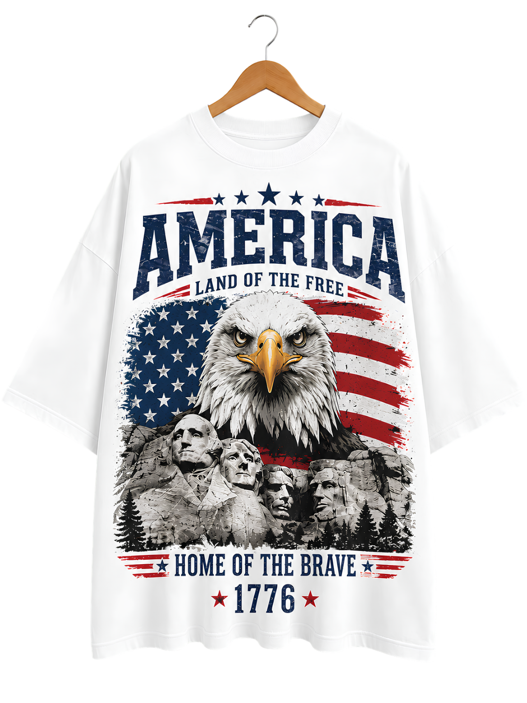 America Eagle Graphic T-Shirt — Patriotic Vintage USA Tee