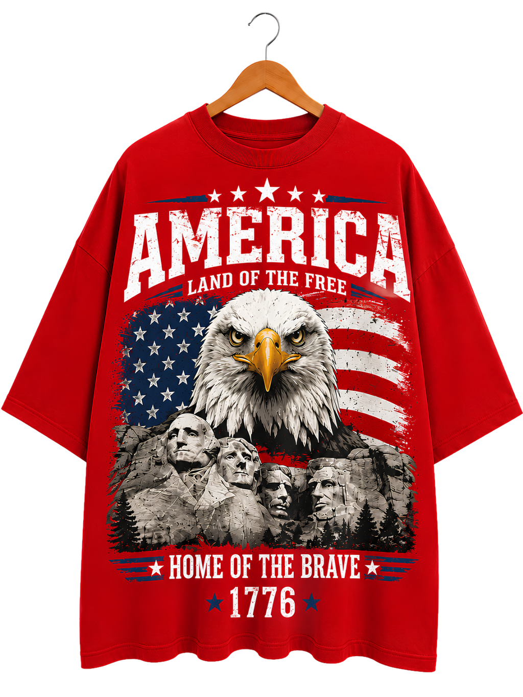 America Eagle Graphic T-Shirt — Patriotic Vintage USA Tee