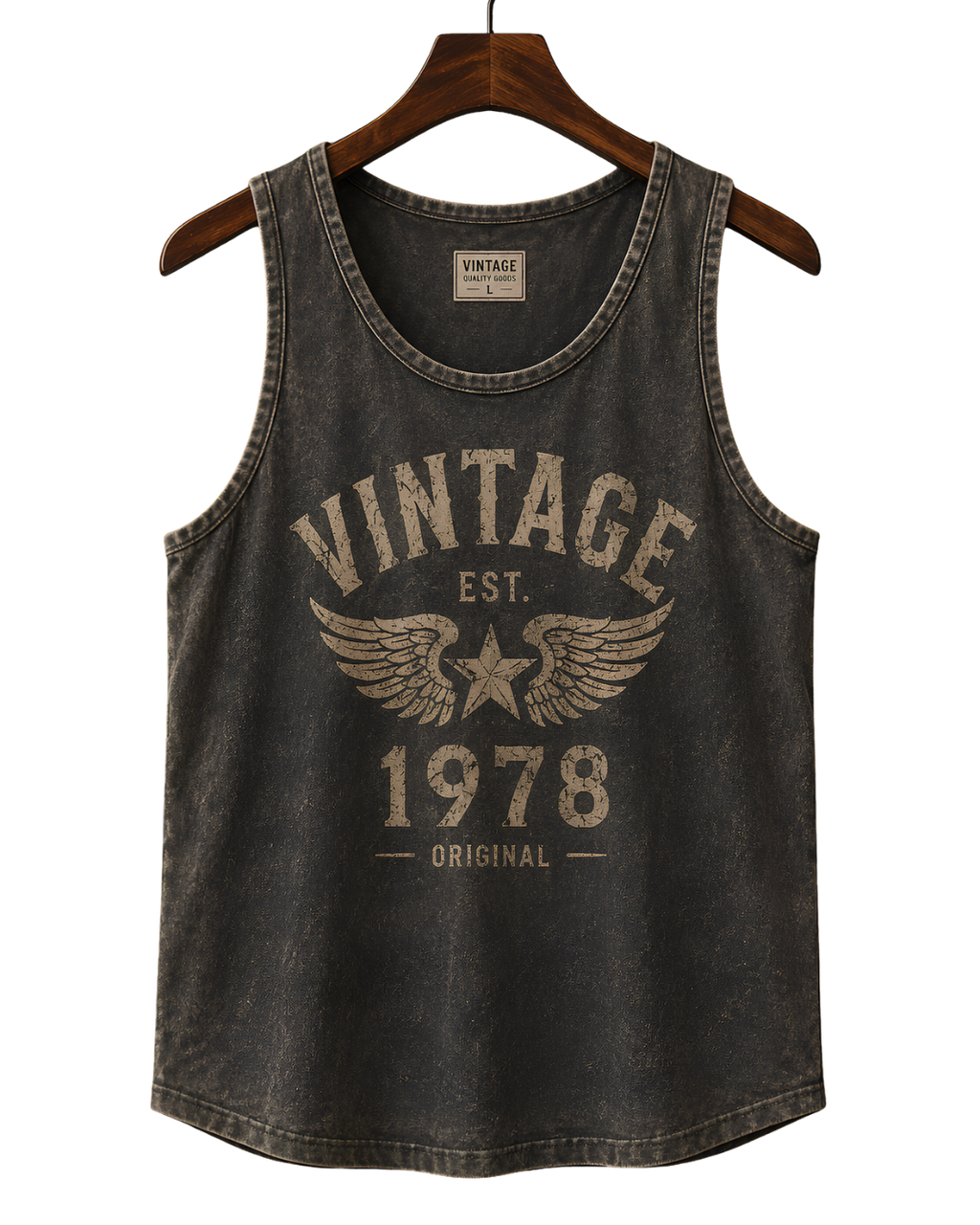Vintage 1978 Stonewash Tank Top — Retro Muscle Tee