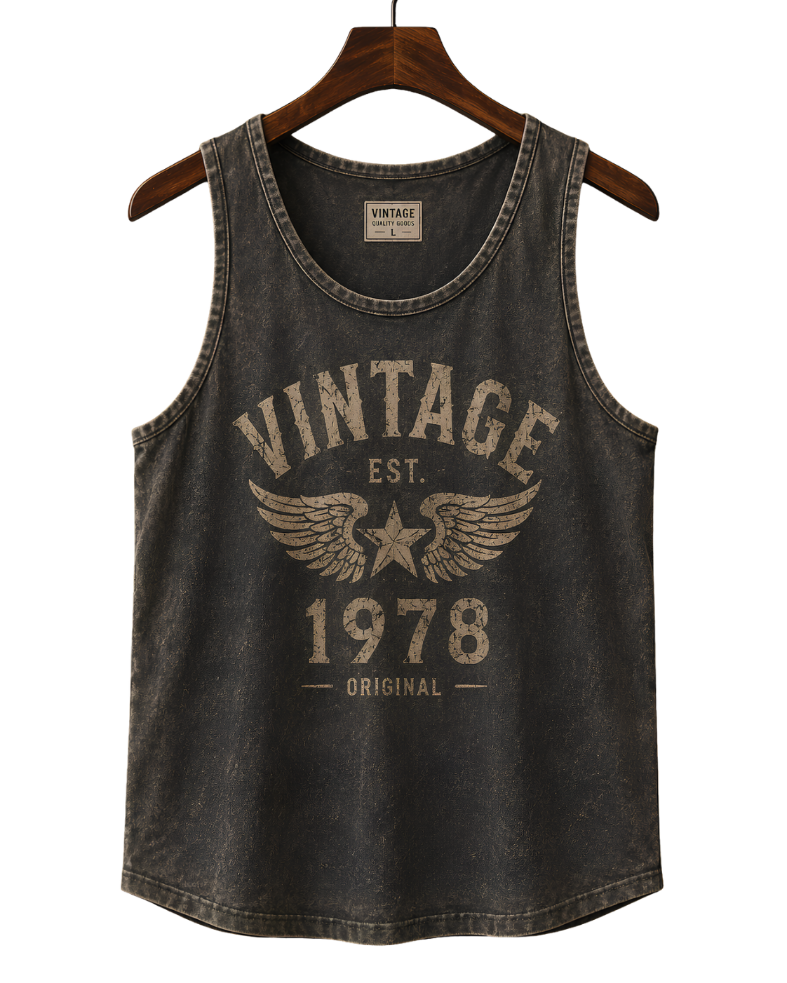 Vintage 1978 Stonewash Tank Top — Retro Muscle Tee